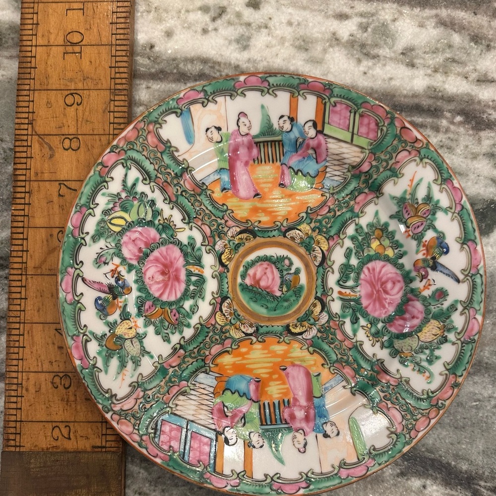 Rose Medallion porcelain plate - Picture 4 of 4